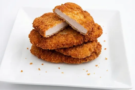 Freshly prepared schnitzel from the Springfield Meats takeout kitchen, Winnipeg